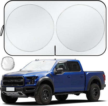 Car Windshield Sun Shade - Foldable Car Sun Shade Protection with Storage Bag