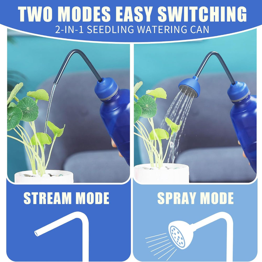 450ML Plant Watering Can – Squeeze Bottle with Bend Spout & Spray Head for Succulents
