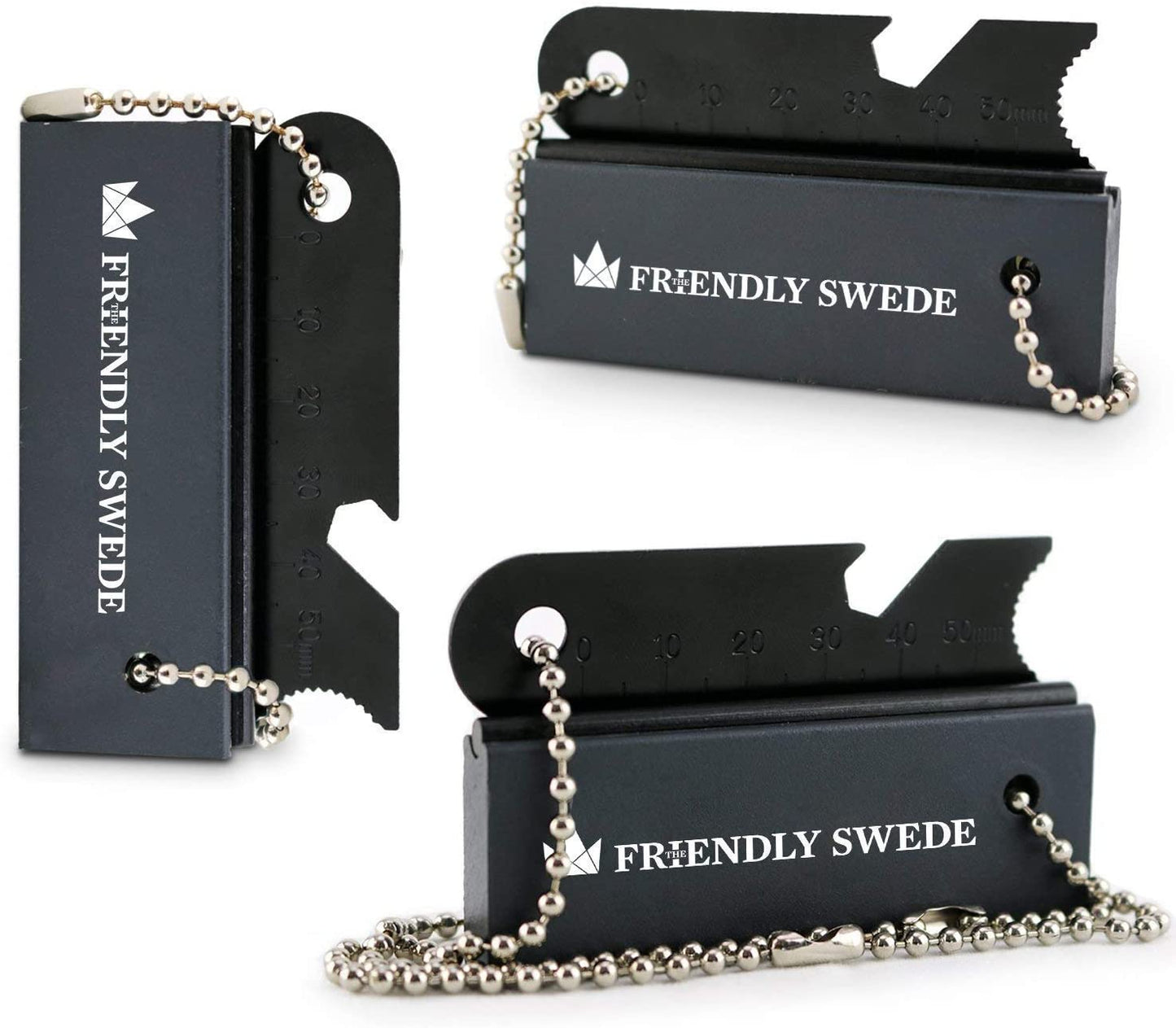 The Friendly Swede Magnesium Flint Fire Starter - 3 Pack - Survival Firesteel Blocks with Striker, Camping Emergency Equipment