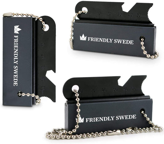 The Friendly Swede Magnesium Flint Fire Starter - 3 Pack - Survival Firesteel Blocks with Striker, Camping Emergency Equipment