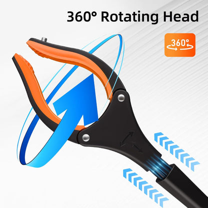 3-Pack 32" Foldable Grabber Reacher Tool – 360° Rotating Jaw with Magnetic Tip, Lightweight Pickup Tool for Trash, Garbage, Seniors & Elderly