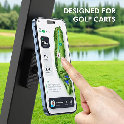 Magnetic Golf Cart Phone Holder – MagSafe Compatible – Cart Mount Use – Strong Magnet Base for EZGO, Club Car, Yamaha & More