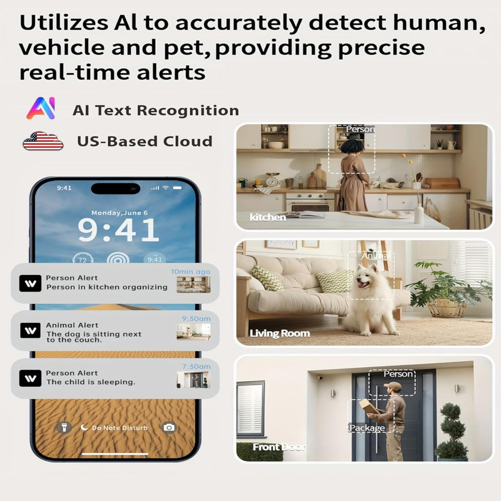 Indoor Security Camera – 2K WiFi 6 Smart Home Cam, Color Night Vision, Two Way Audio