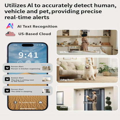 Indoor Security Camera – 2K WiFi 6 Smart Home Cam, Color Night Vision, Two Way Audio