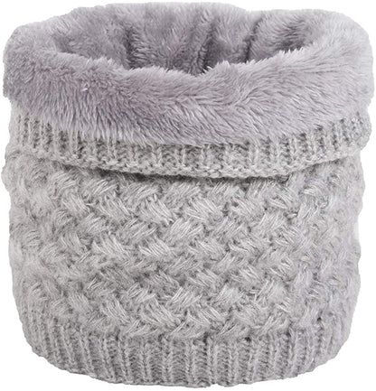 Leories Winter Neck Warmer Fleece Lined Infinity Scarf Thicken Windproof and Dust Skiing Scarf Face Mask