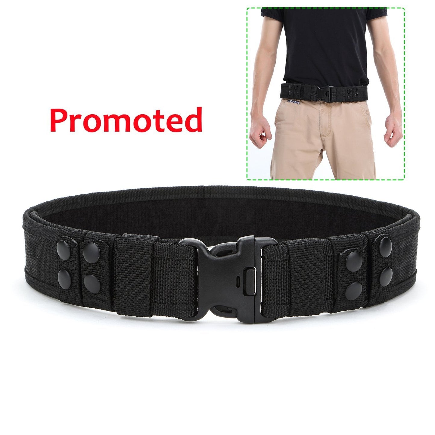Yahill Security Tactical Belt Combat Gear Adjustable Heavy Duty Police Military Equipment Accessories for Sports Outdoor
