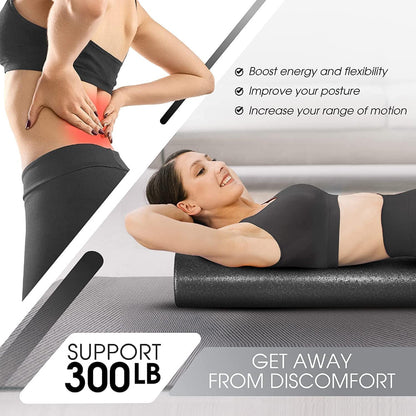Foam Roller – High Density Exercise Roller for Yoga Pilates Stretching Recovery Use