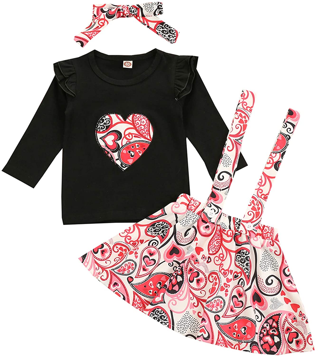 Toddler 3 Piece Valentines Day Outfit Set