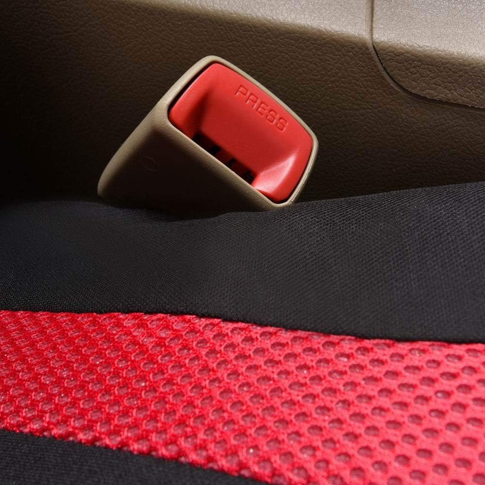 Full Set Car Seat Covers – Front & Rear Bench Polyester Mesh Fabric – Easy Install SUV Car Covers