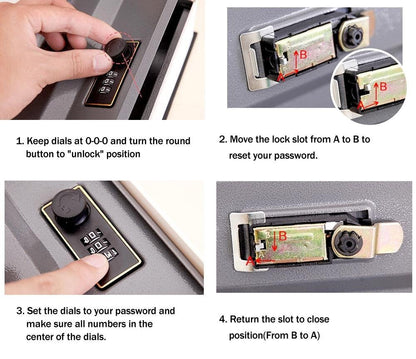 Book Safe with Combination Lock, Ohuhu Dictionary Diversion Book Safe, Portable Safe Box, Great for storing Money, Jewelry, Gun and Passport