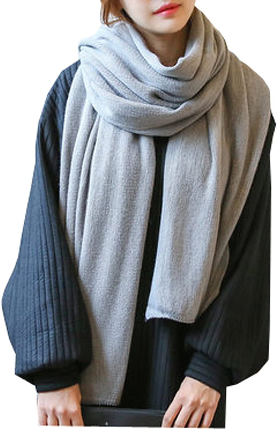 Wander Agio Womens Warm Winter Infinity Scarves Set Blanket Scarf Pure Color