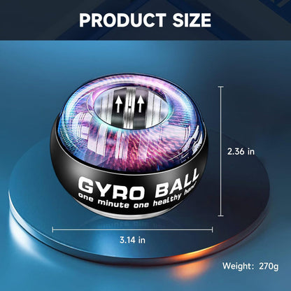 Torque Ball Hand Exerciser – Wrist Gyro Strength Trainer with Auto Start LED Light