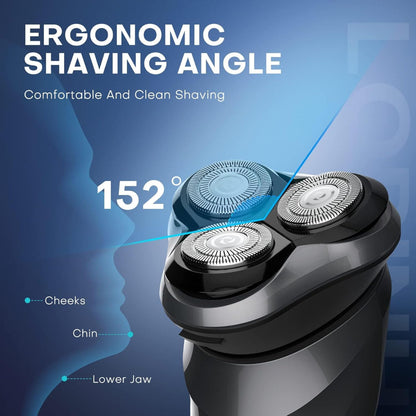 Electric Razor For Men – Wet Dry Shaver, 4D Floating Head, Rechargeable With LCD Display