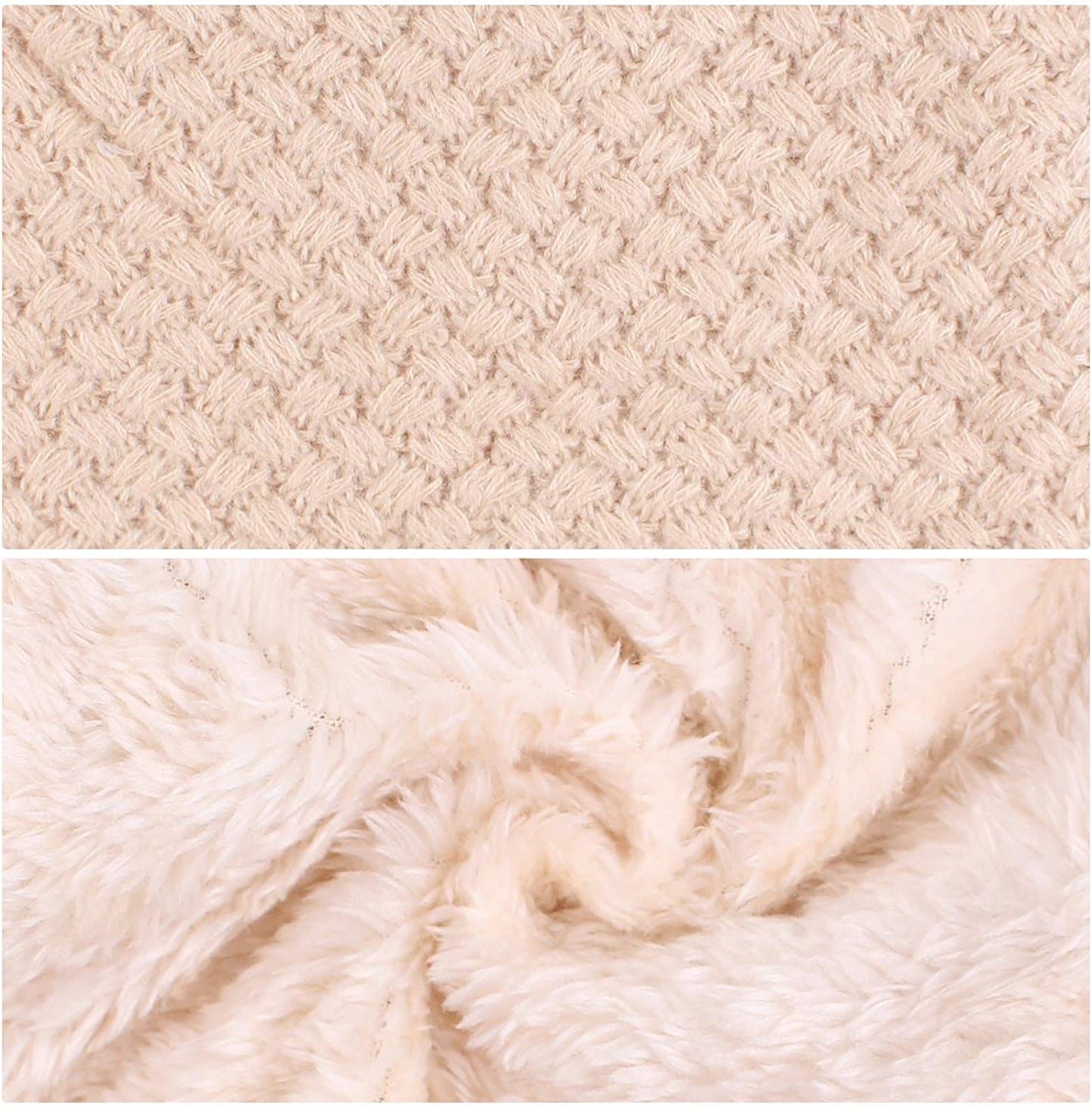 Women Winter Knitted Scarf Unisex Circle Loop Scarves Thick Fleece Neck Warmer for Men