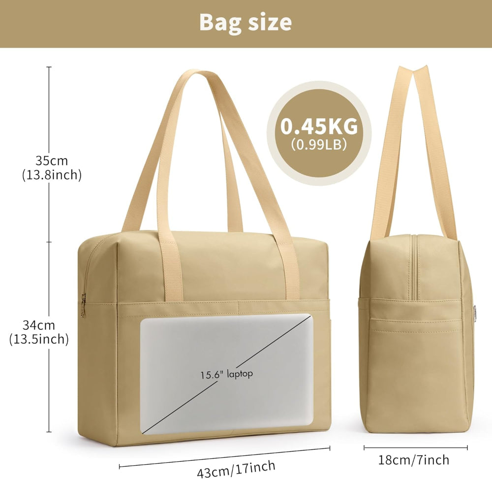 26L Travel Duffle Bag – Foldable Tote, Under-Seat Personal Airline Bag, Weekender Overnight Bag for Business Trips