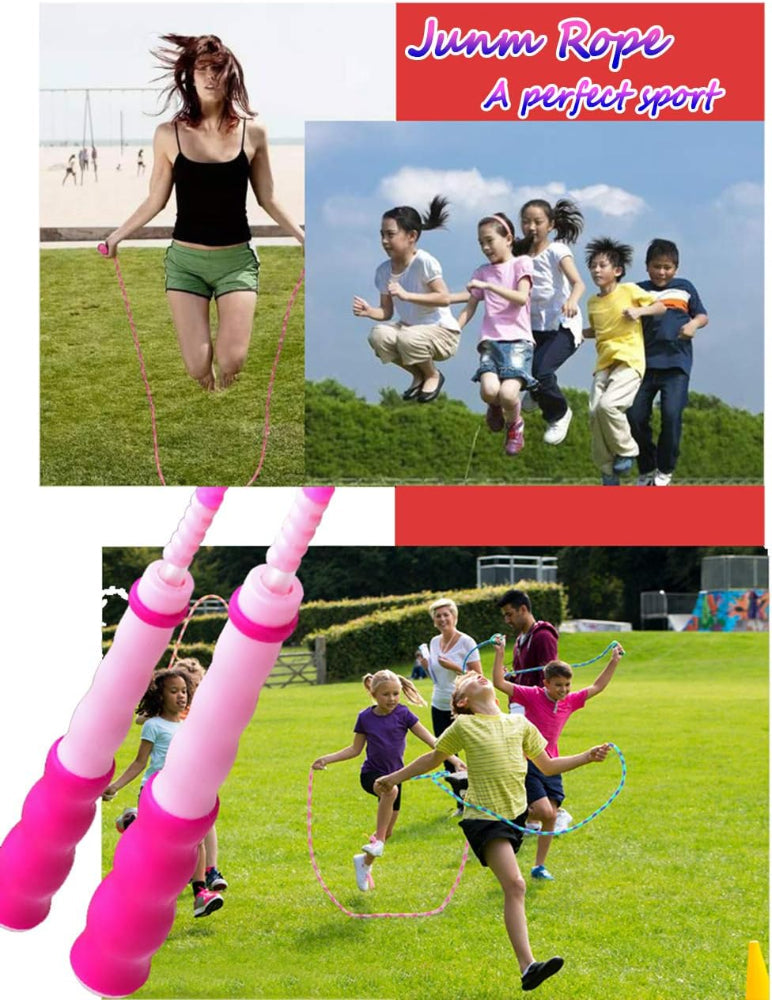 Adjustable Beaded Jump Rope – Kids & Adults Fitness Use – Tangle-Free Segmented Design – Exercise, Training, Workout & Weight Loss