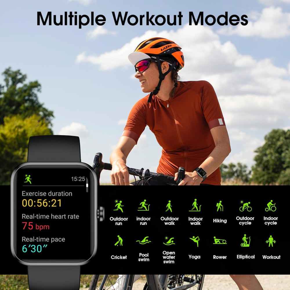Fitness Tracker Watch – Step, Heart Rate & Blood Oxygen Monitor – Sleep Tracking Use – IP68 Waterproof Pedometer with Calorie Counter – Sports & Activity Tracker for Men & Women