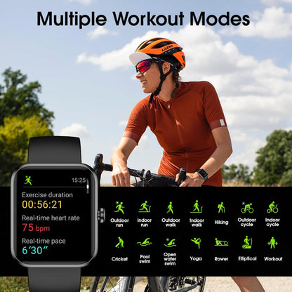 Fitness Tracker Watch – Step, Heart Rate & Blood Oxygen Monitor – Sleep Tracking Use – IP68 Waterproof Pedometer with Calorie Counter – Sports & Activity Tracker for Men & Women