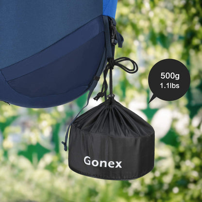 Gonex 11pcs/13pcs/16pcs/21pcs Camping Cookware Set Mess Kit, Backpacking Gear Cooking Equipment, Stackable Portable Non Stick Pot Pan Cook for Outdoors Hiking