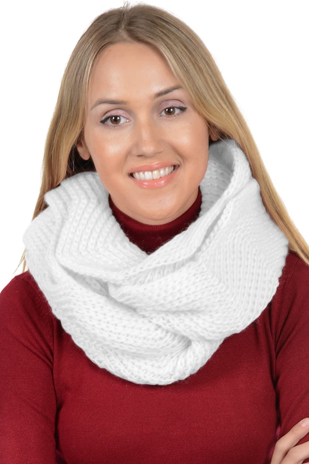 Basico Women Winter Infinity Scarf Warm Knitted Circle Loop Various Colors…
