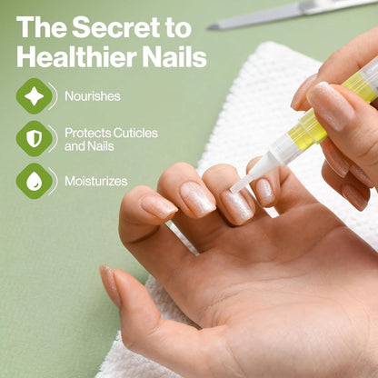 Cuticle Oil Pen – Nail Cuticle Protector for Manicure & Pedicure, Acrylic Nail Art, Strengthener with Vitamin E