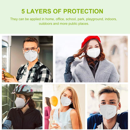 20 Pack 5 Layer Design Safety Mask - White