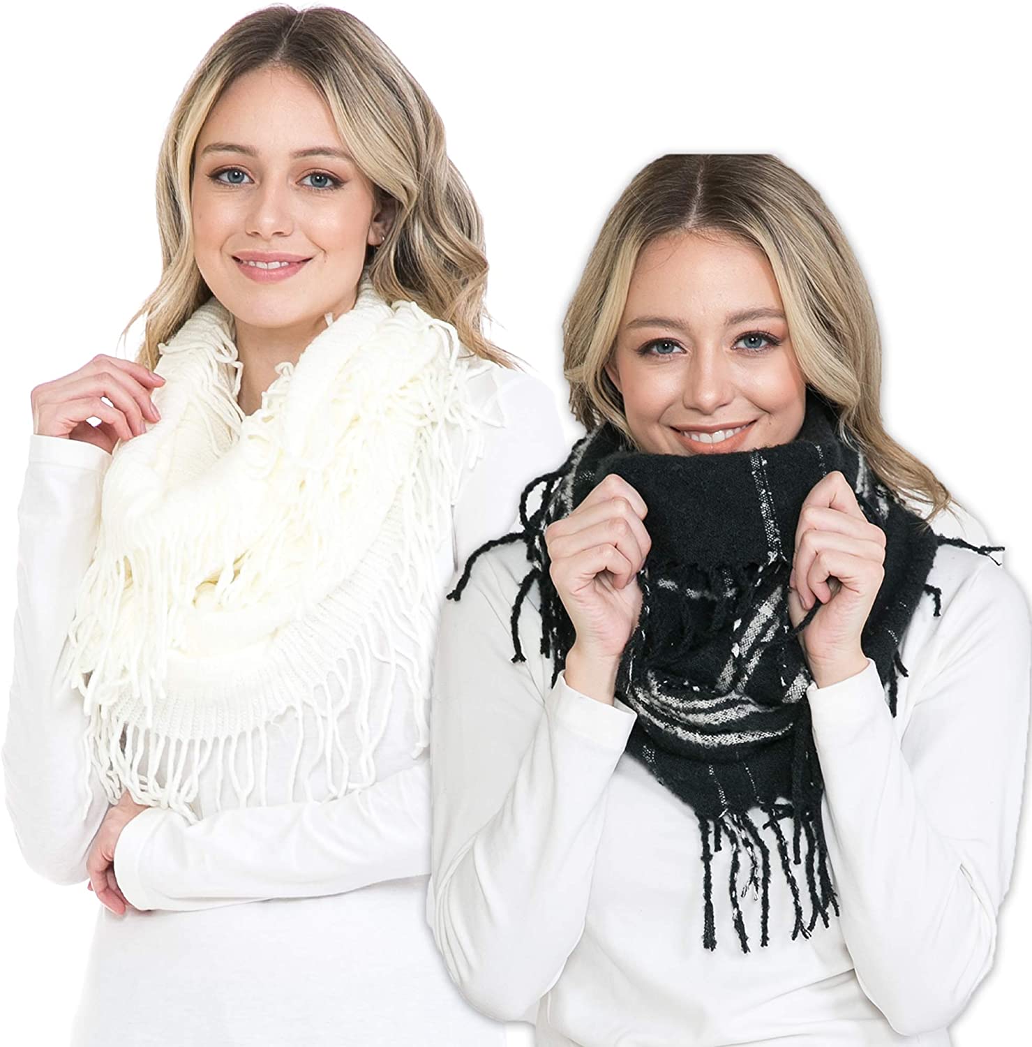 Basico Scarfs For Women Fashion, Soft Winter Scarf Masks, Infinity Scarves Neck Warmer