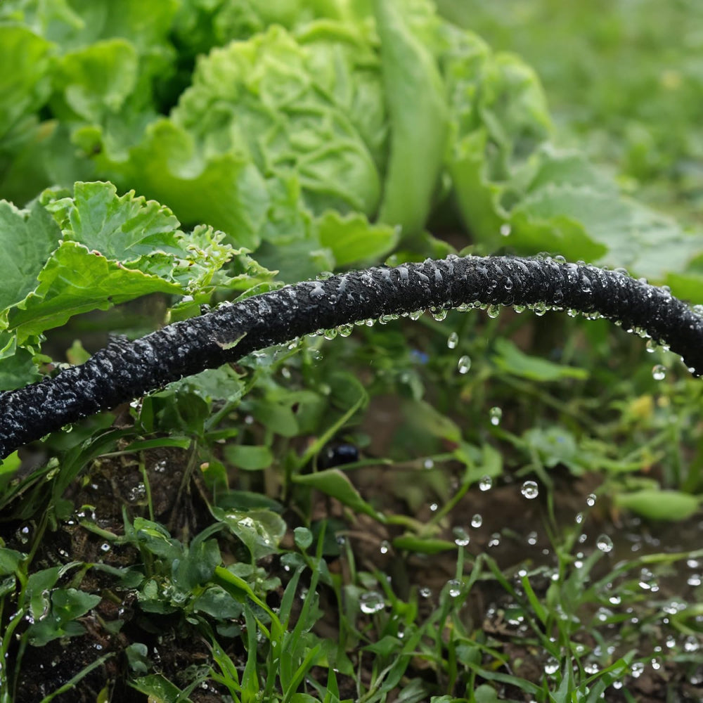 50FT Flat Soaker Hose – Linkable Drip Irrigation Hose, Dual Layer Leak-Free Garden Watering