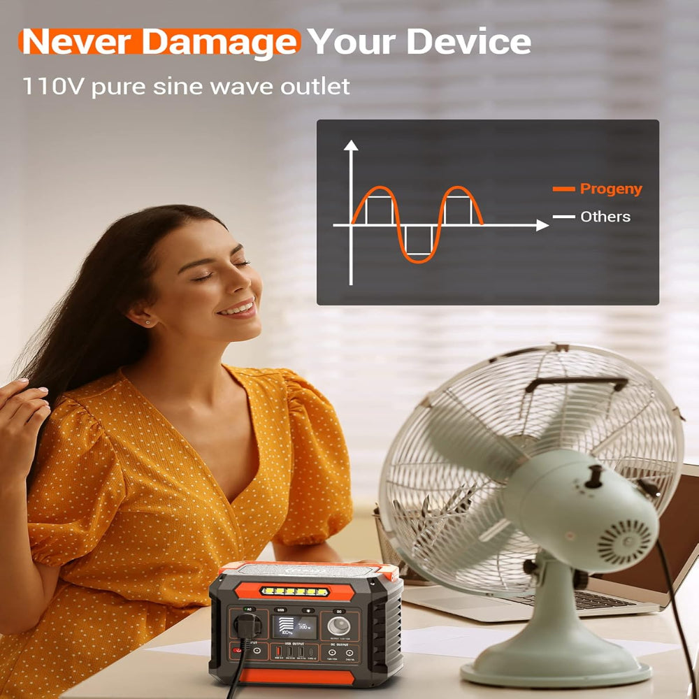 Portable Power Station – Solar Generator Battery Backup with AC Outlet