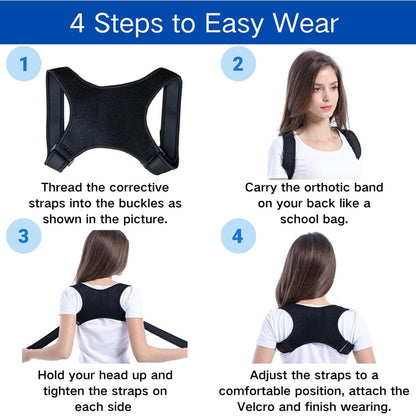 Adjustable Posture Corrector – Breathable Back Brace for Men & Women, Lower Back, Shoulder & Neck Support, Pain Relief