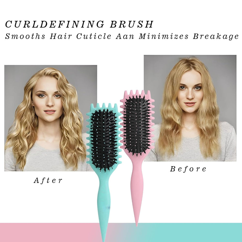Curly Hair Brush – Curl Defining & Shaping – Styling Use – Ergonomic Plastic Design