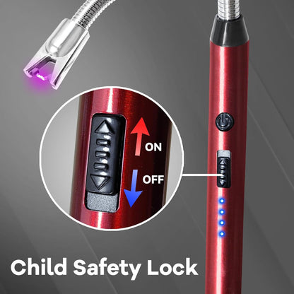 3-Pack Electric Arc Lighters – Rechargeable Windproof Plasma Lighters with Flexible Neck