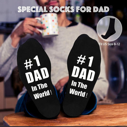 8-Piece Gift Set for Dad – Tumbler, Socks, Bracelet & Accessories – Everyday Use – Includes 20oz Cup with Lid, Straw & Keychain – Assorted Gift Bundle