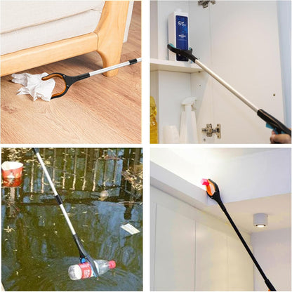 3-Pack 32" Foldable Grabber Reacher Tool – 360° Rotating Jaw with Magnetic Tip, Lightweight Pickup Tool for Trash, Garbage, Seniors & Elderly