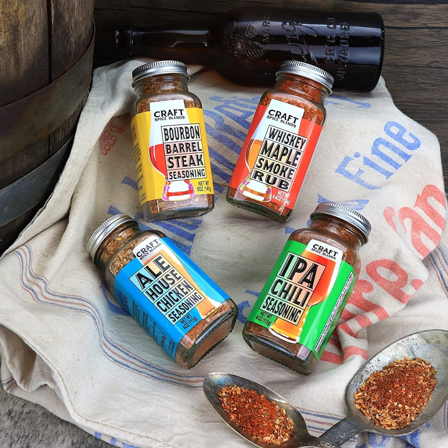 Craft Spice Blends Small Batch Seasoning & Rub Gift Set | All Natural Cooking and Grilling | Fun Mother's or Father's Day Gift