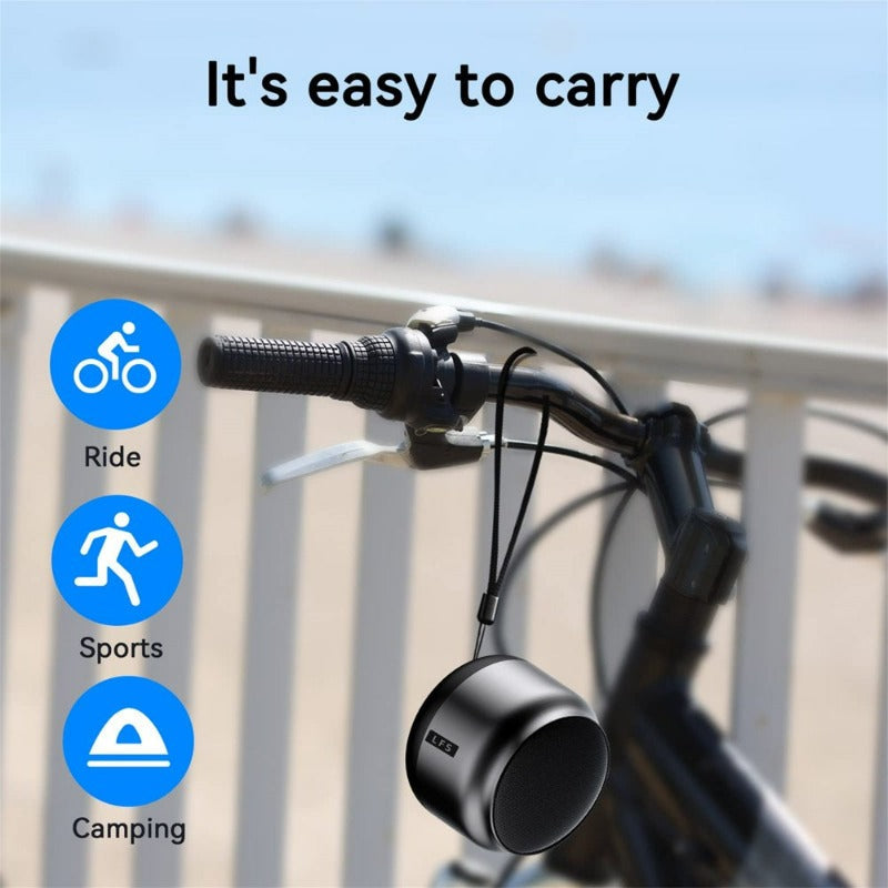  Small Bluetooth Speaker, Portable, Wireless, Waterproof,  Built-In Mic, 15H Playtime with TWS Pairing
