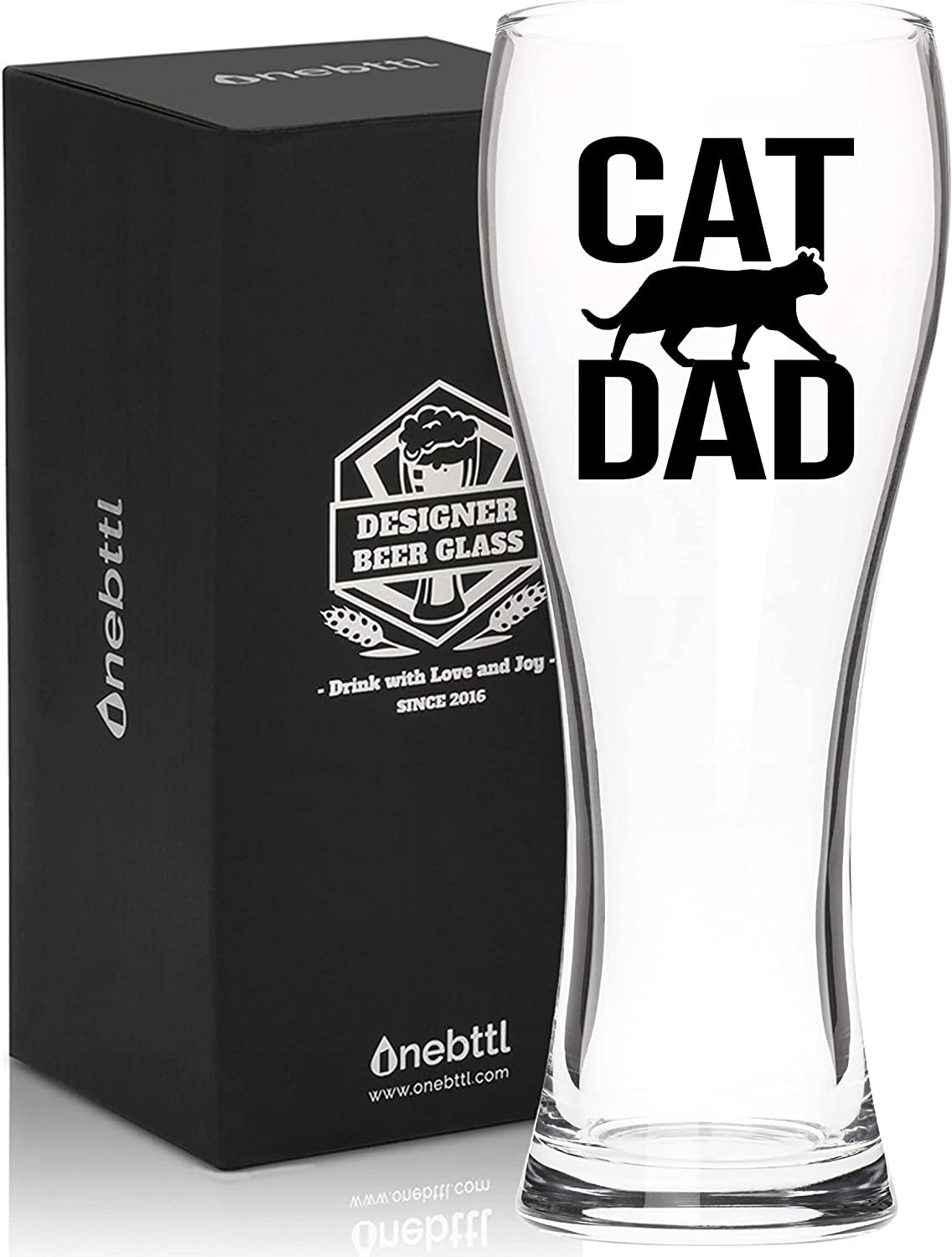Dad  Beer Glass, Gifts for Dad on Father's Day, Birthday from Daughter, Son, 15oz Pint glass, Beer mug, You are the best dad in the world, Onebttl