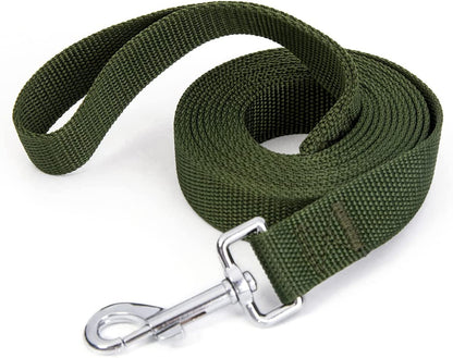 Strong Durable Nylon Dog Training Leash, Traction Rope, 10 Feet Long, 1 Inch Wide, for Small and Medium Dog 