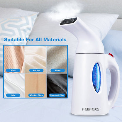 Steamer for Clothes,700W Portable Garment Steamer,Auto Shut-Off Function,Wrinkles/Steam/Soften/Clean/Sterilize,White