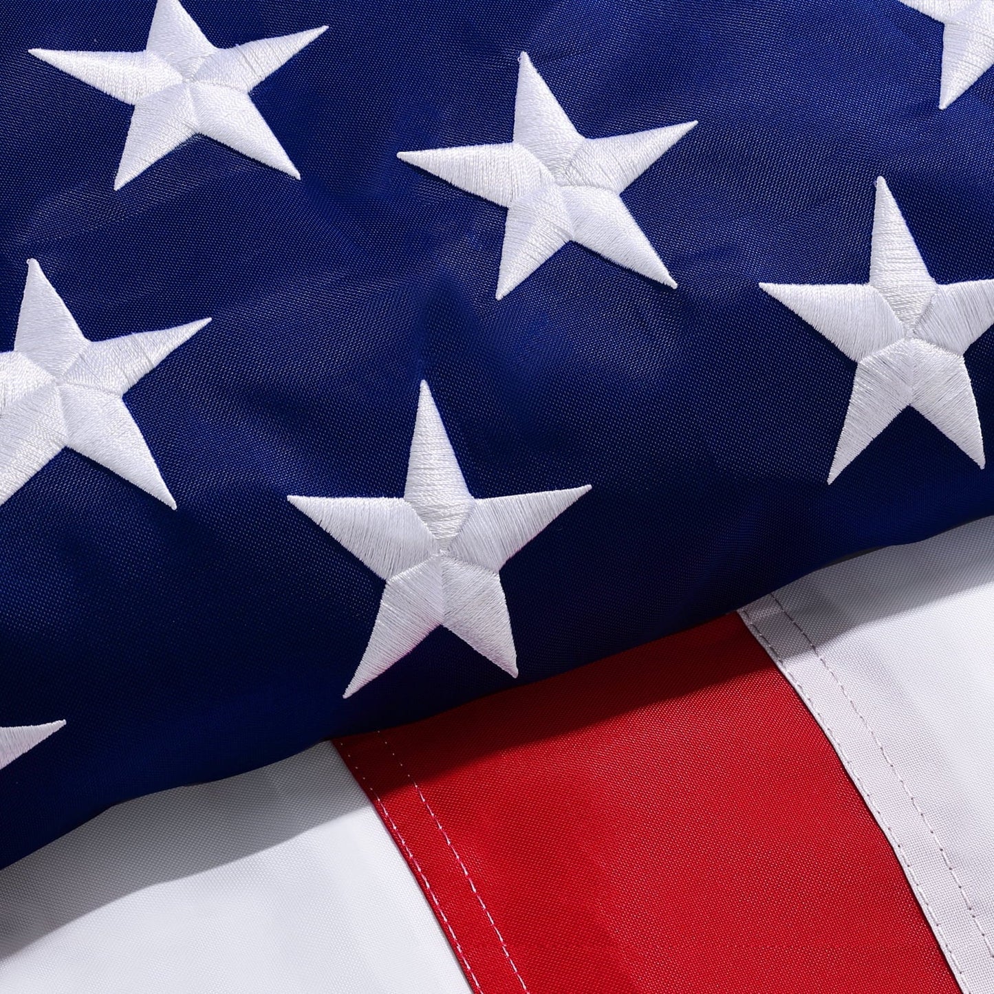 4' x 6' American Flag - Deluxe Embroidered Stars, Sewn Stripes, Brass Grommets
