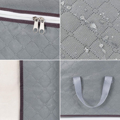 3-Pack Jumbo Zippered Storage Bags for Comforters, Blankets, and Clothes 