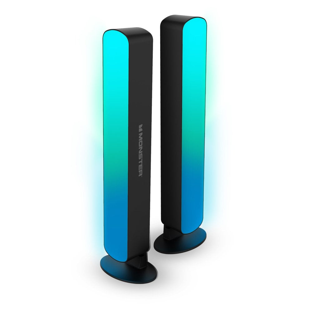 2 Pack Multi-Color LED Light Bar with Multi-Position Base