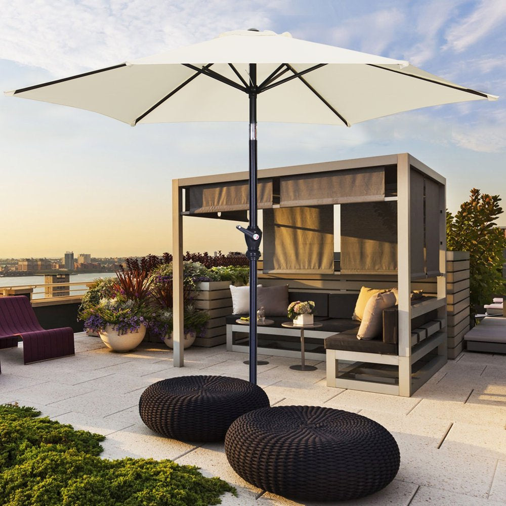 7.5FT Patio Umbrella with Push Button Tilt and Crank
