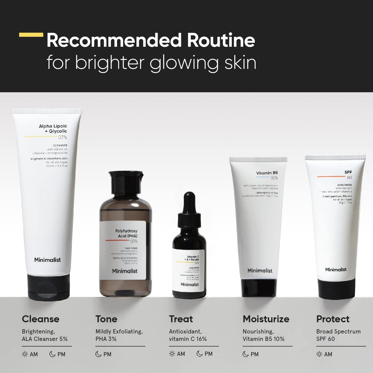Minimalist 16% Vitamin C Serum With Vitamin E & Ferulic acid for Glowing Skin 