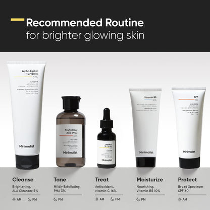 Minimalist 16% Vitamin C Serum With Vitamin E & Ferulic acid for Glowing Skin 