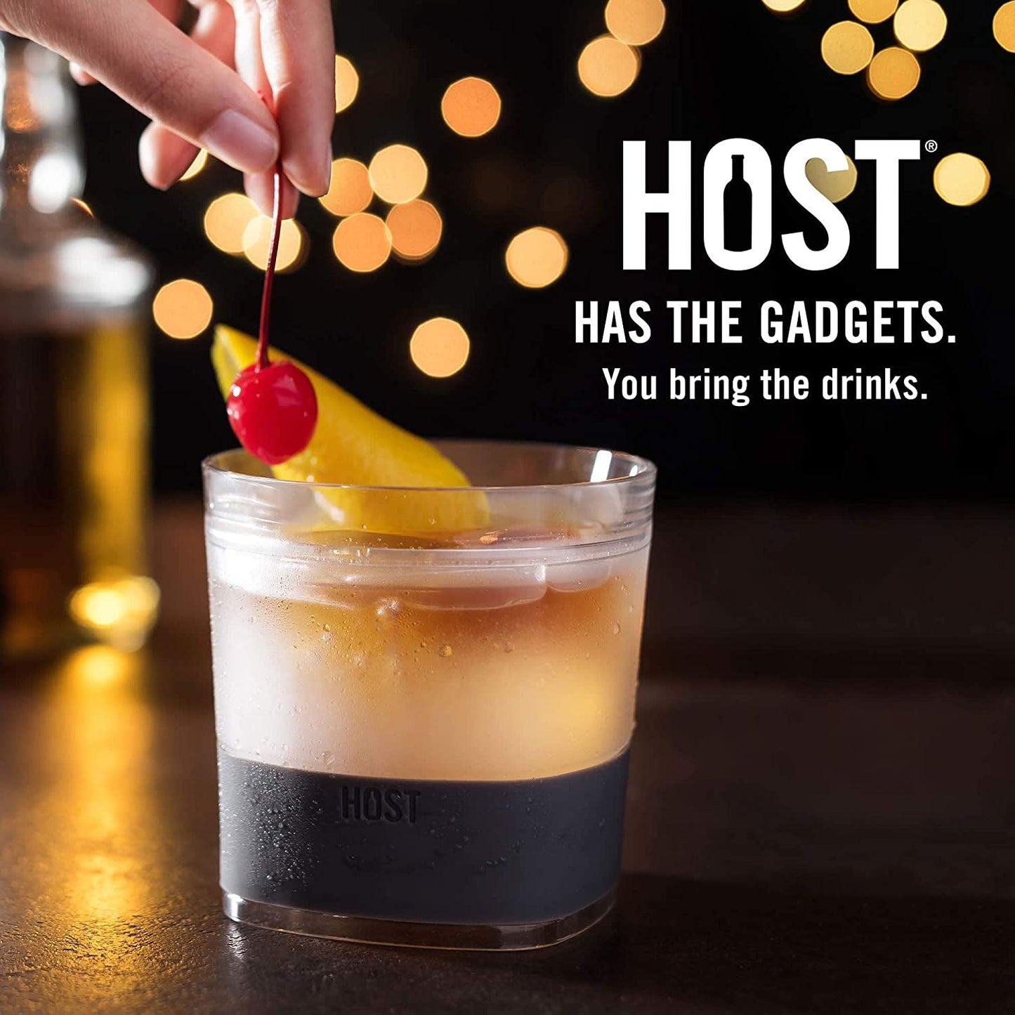  Cooling Cups for Whiskey, Bourbon, and Scotch, Freezer Gel Chiller Double Wall Tumblers Set of 1, Smoke,9 ounces