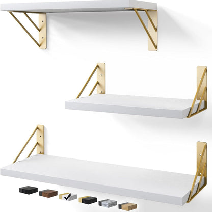 Wall Mounted Floating Shelves for Storage and Decor, Rustic Wood Shelves for Any Room