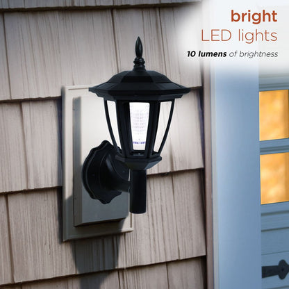 Solar Black 3-Function LED Light - Stake, Wall Light or Hanging, 30 Inch Tall
