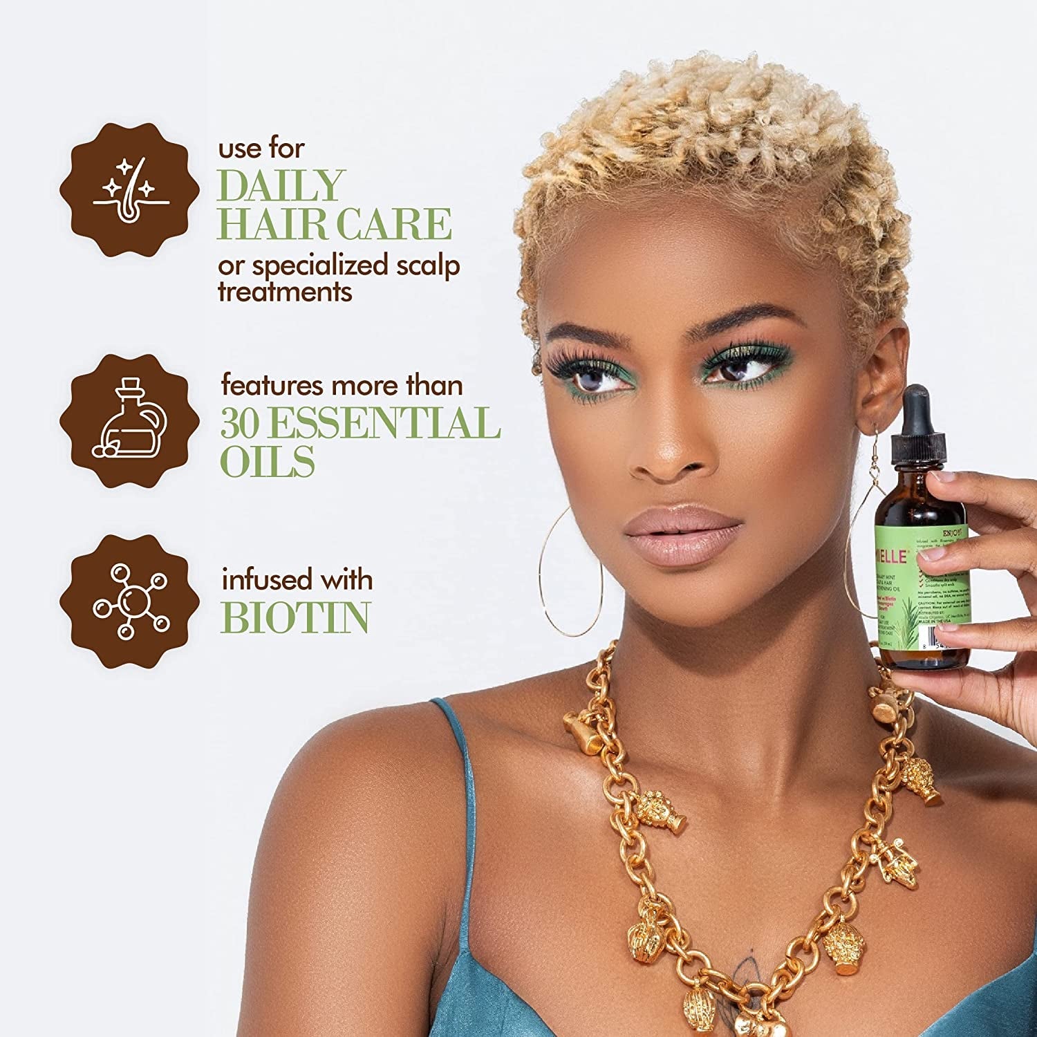  Rosemary Mint Scalp & Hair Strengthening Oil With Biotin & Essential Oils