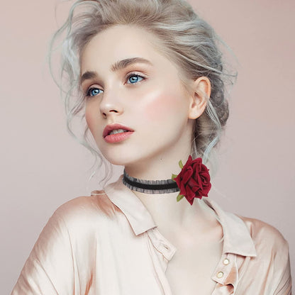  4Pcs Lace Choker Necklace